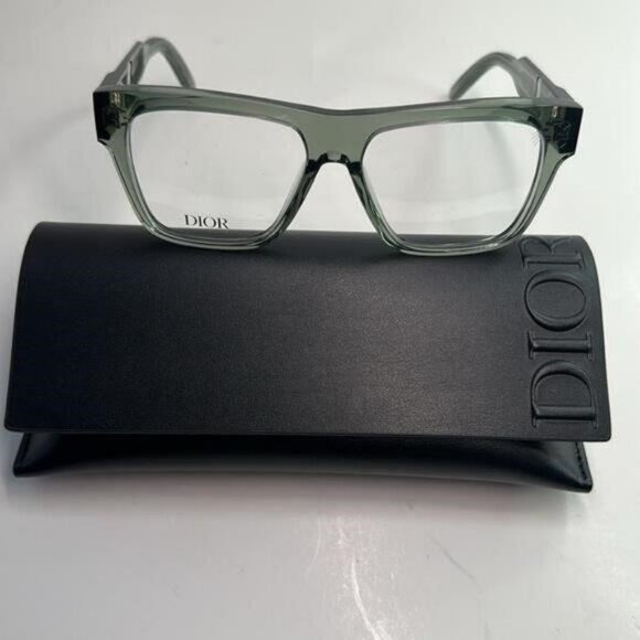 New Dior CD Diamond S6I Optical Glasses transparent Green Fast Ship! - Picture 8 of 13